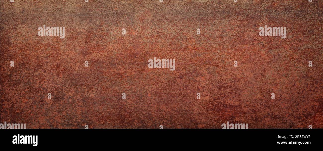 rusty metal texture, panoramic iron sheet grunge background Stock Photo