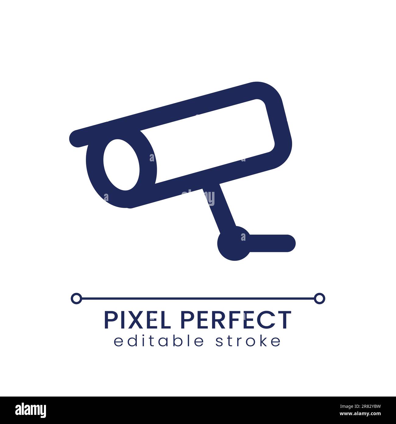 Surveillance pixel perfect linear ui icon Stock Vector