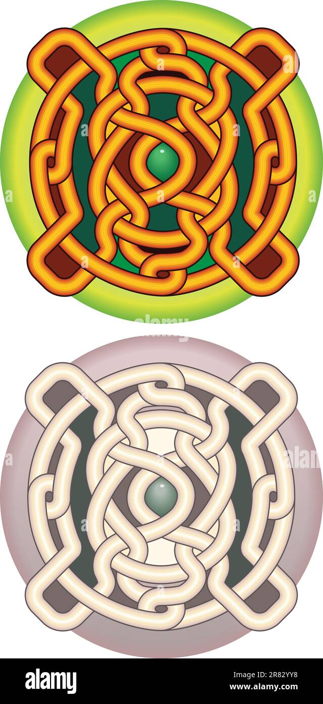 Element of design the button with celtic a pattern - a vector Stock ...