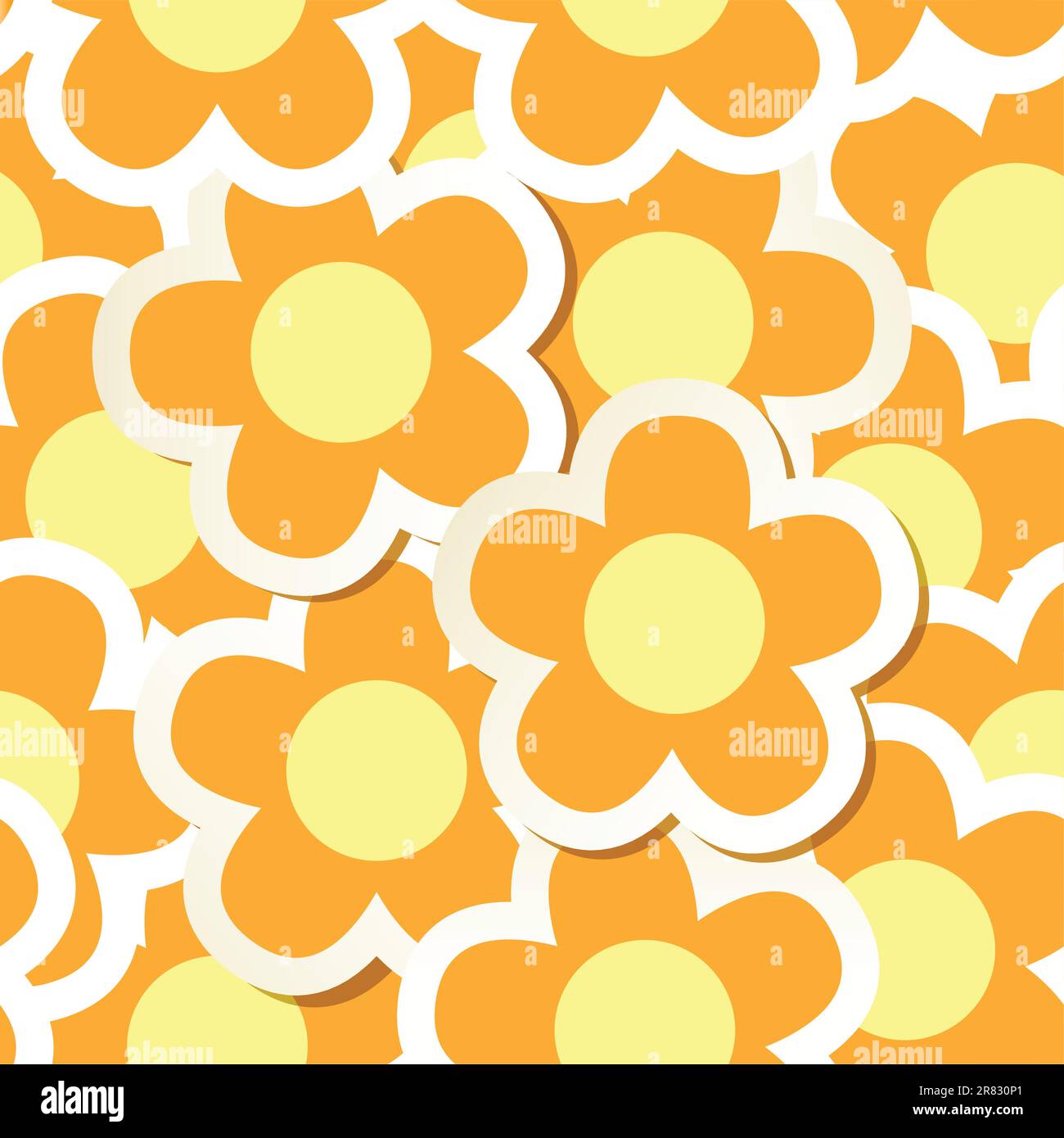 Vector illustration of a seamless background with flowers Stock Vector ...