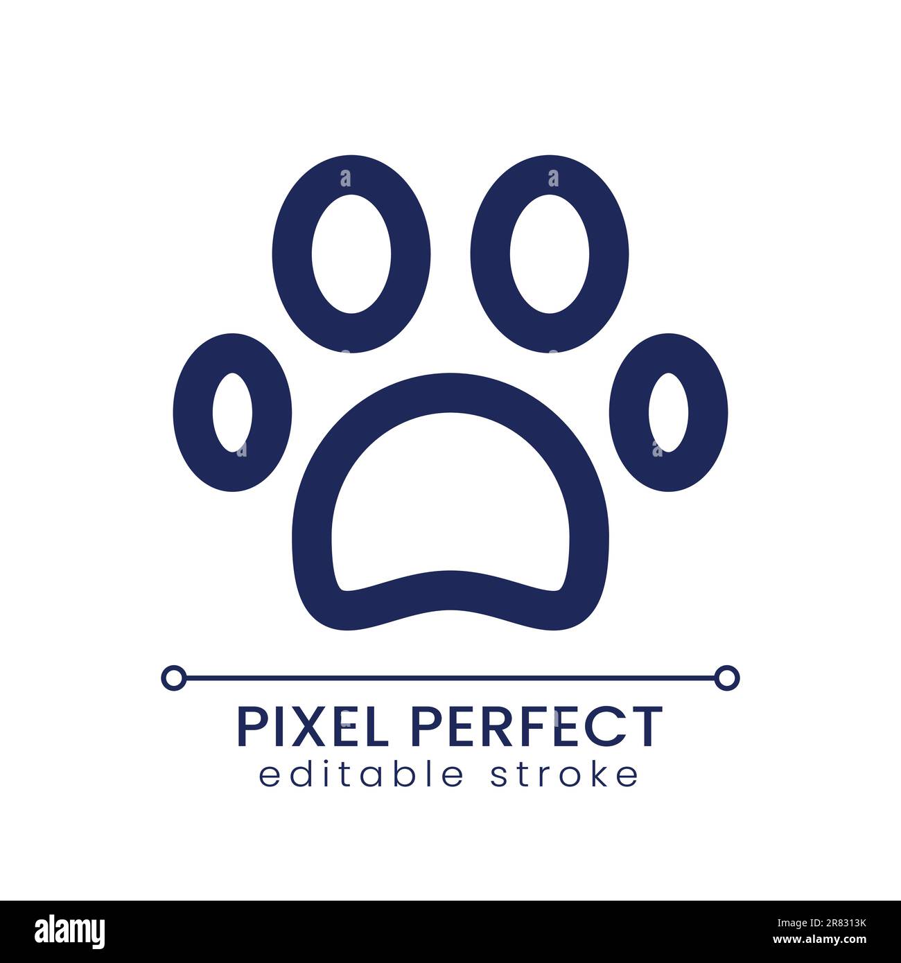 Pet friendly pixel perfect linear ui icon Stock Vector