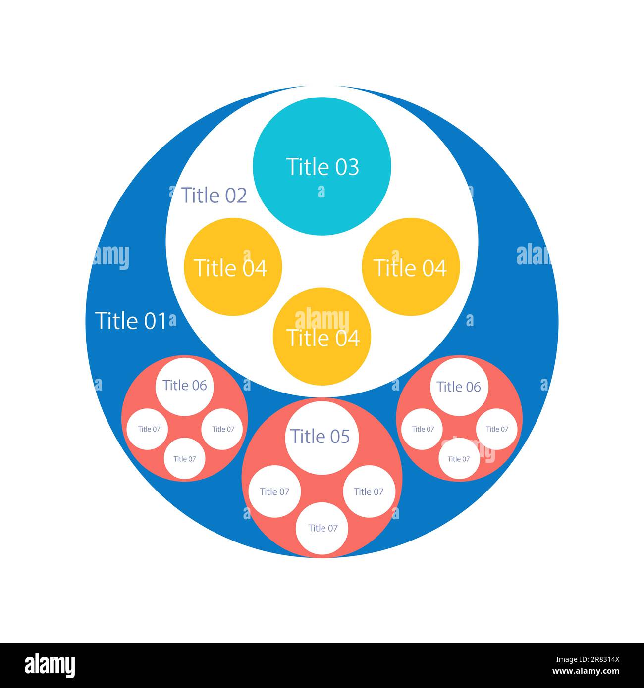 Company Structure Nested Circle Infographic Design Template Stock Company Structure Nested Circle Infographic Design Template Stock