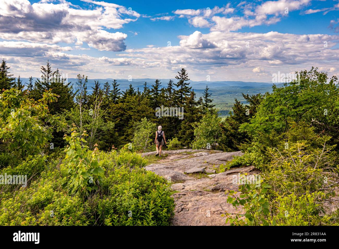 The view from the top of Pack Monadnock mountain in New Hampshire Stock Photo