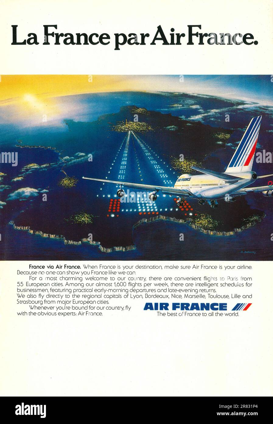 Air France airlines, air carrier, advertisement, magazine, 1979. France ...