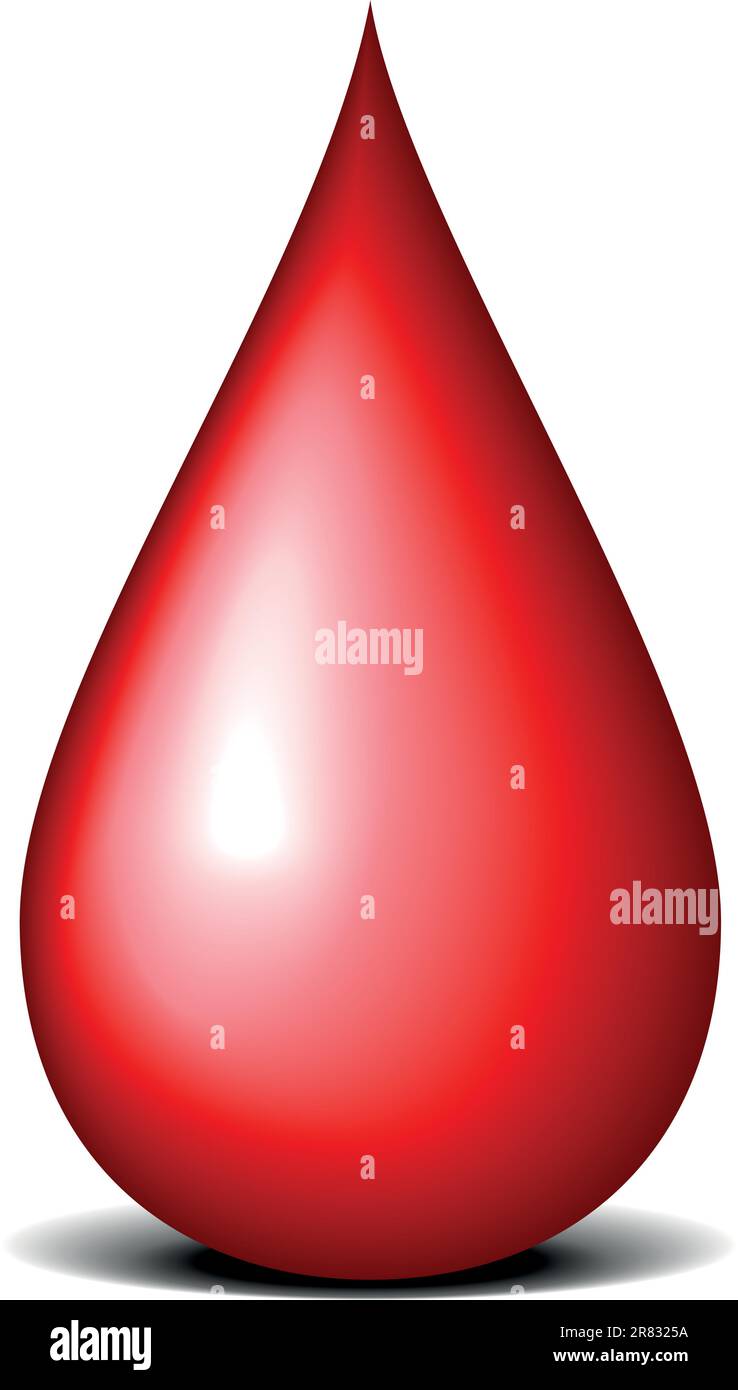 illustration of a red drop of blood Stock Vector Image & Art Alamy