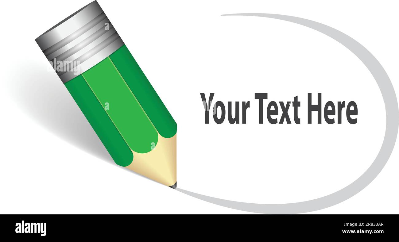 pencil on white background vector Stock Vector