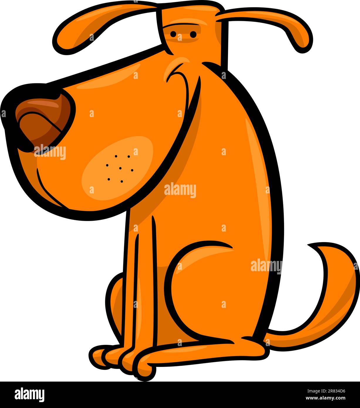 cartoon doodle illustration of cute funny dog Stock Vector Image & Art ...