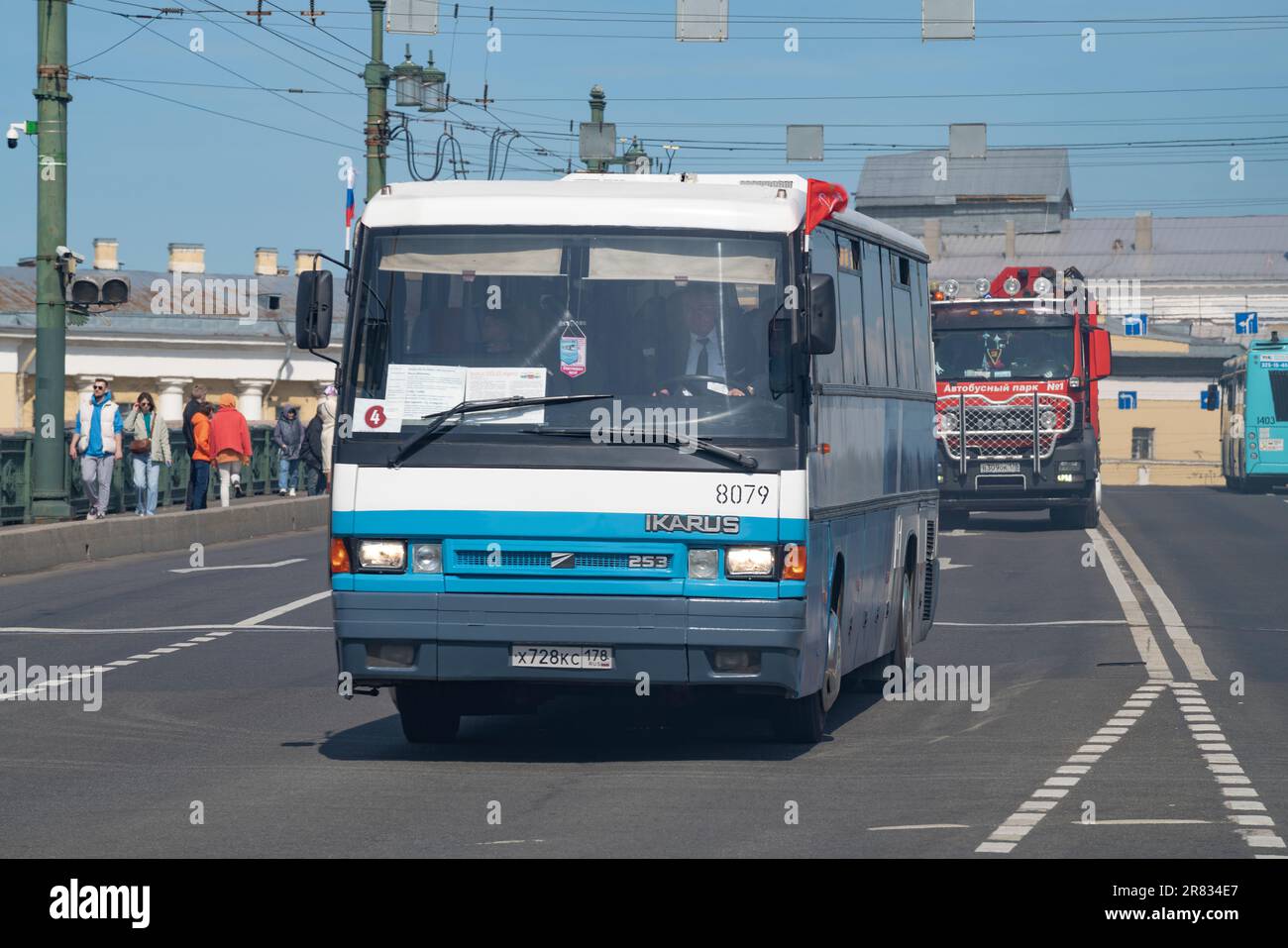 Ikarus bus at Park Pobedy, Moscow, Russia Stock Photo - Alamy