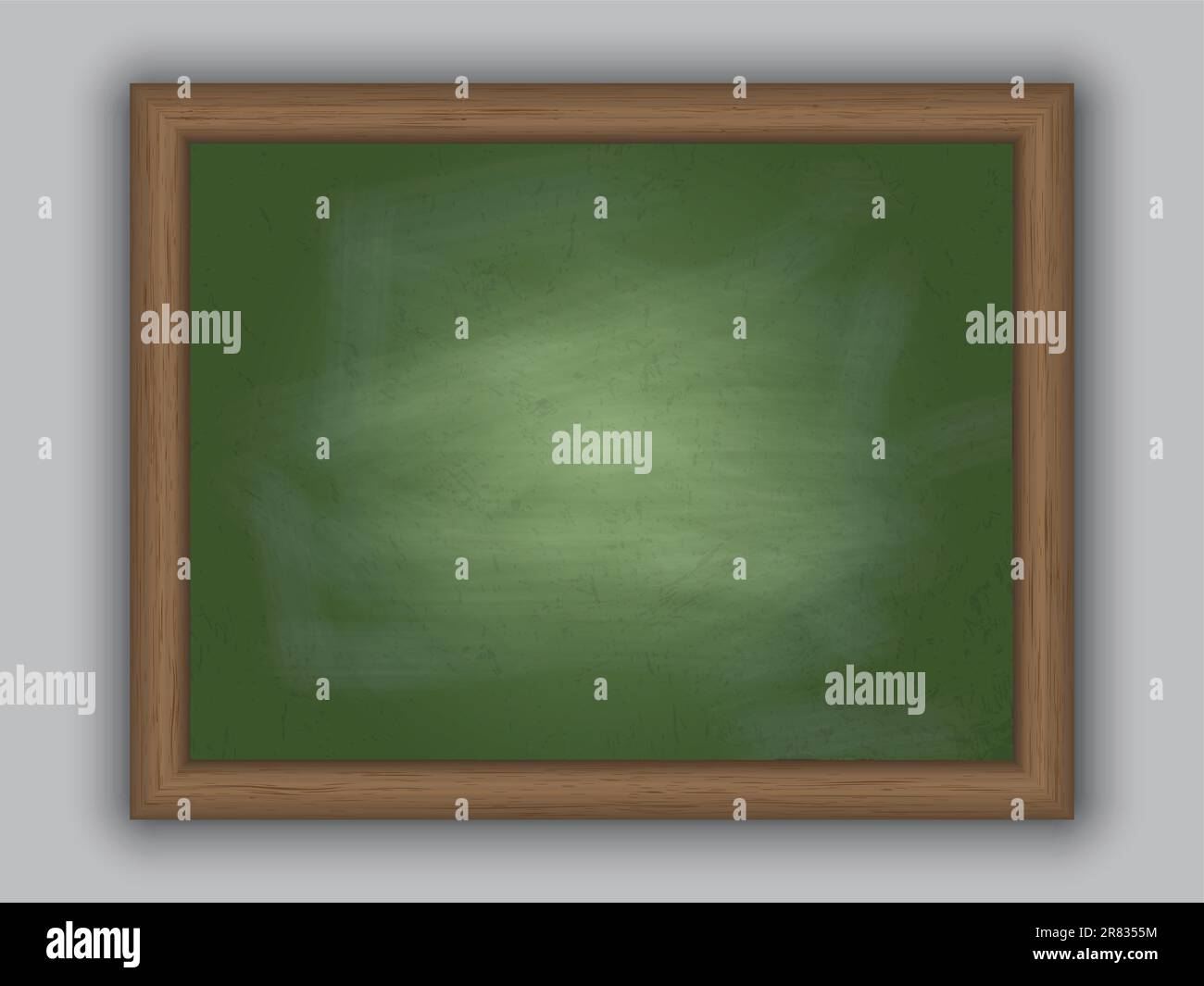 Chalkboard background with a wooden frame Stock Vector