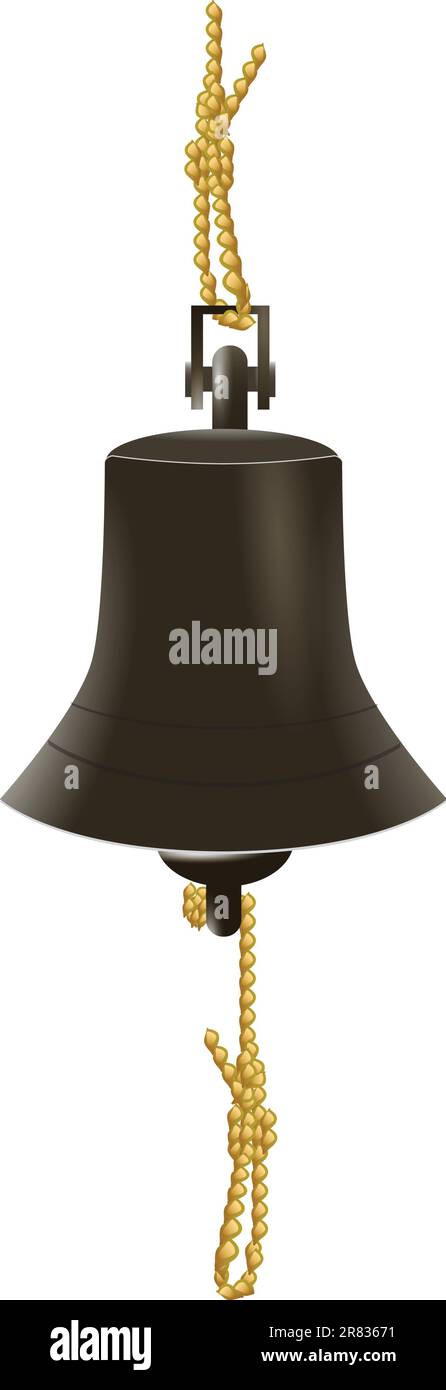 Ship bell jars for beaten off. Vector illustration Stock Vector Image ...