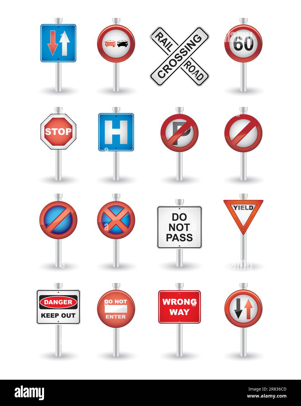 road signs set Stock Vector