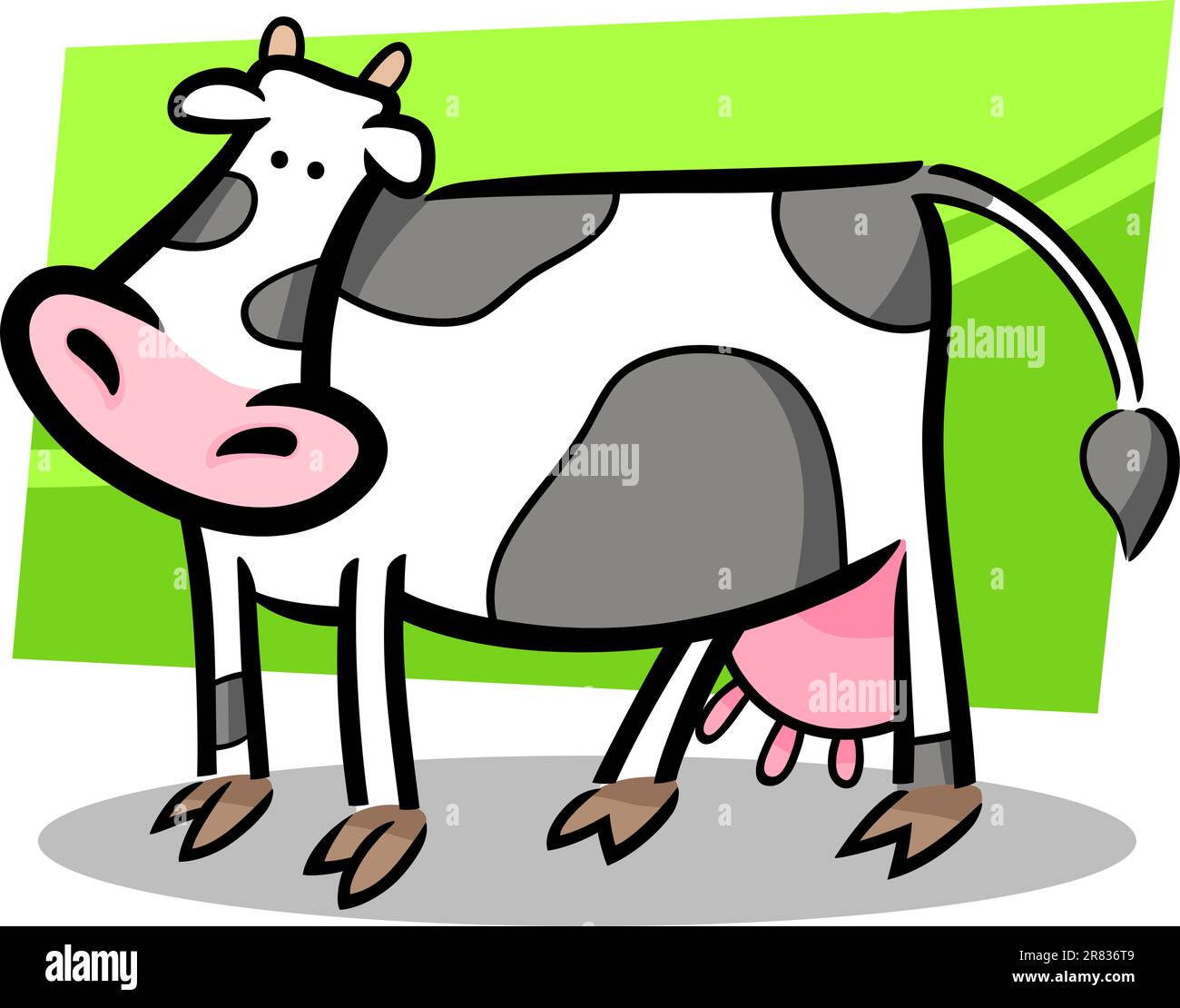 cartoon doodle illustration of cute farm cow Stock Vector Image & Art ...