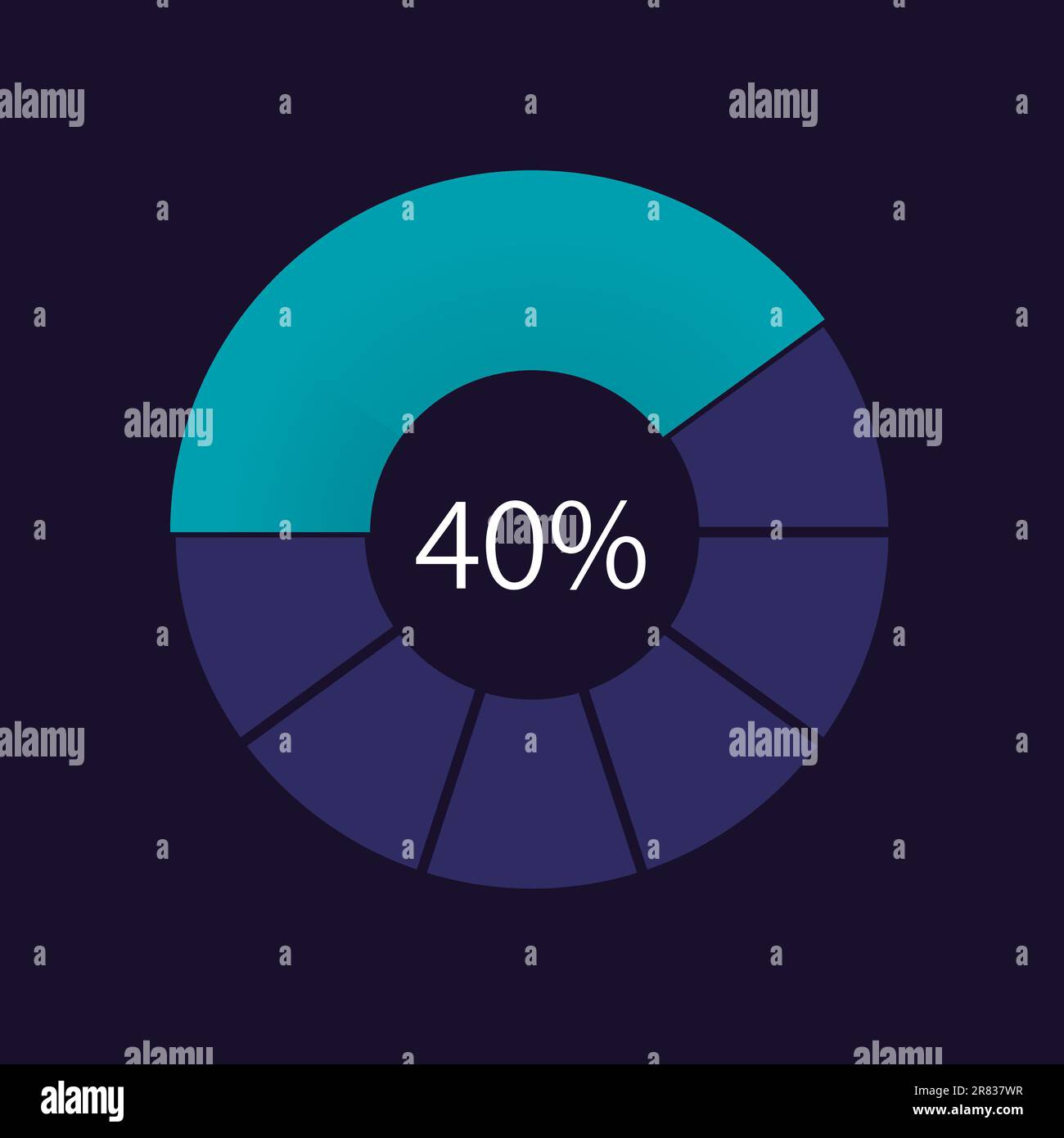 Donut infographic chart design template for dark theme Stock Vector ...