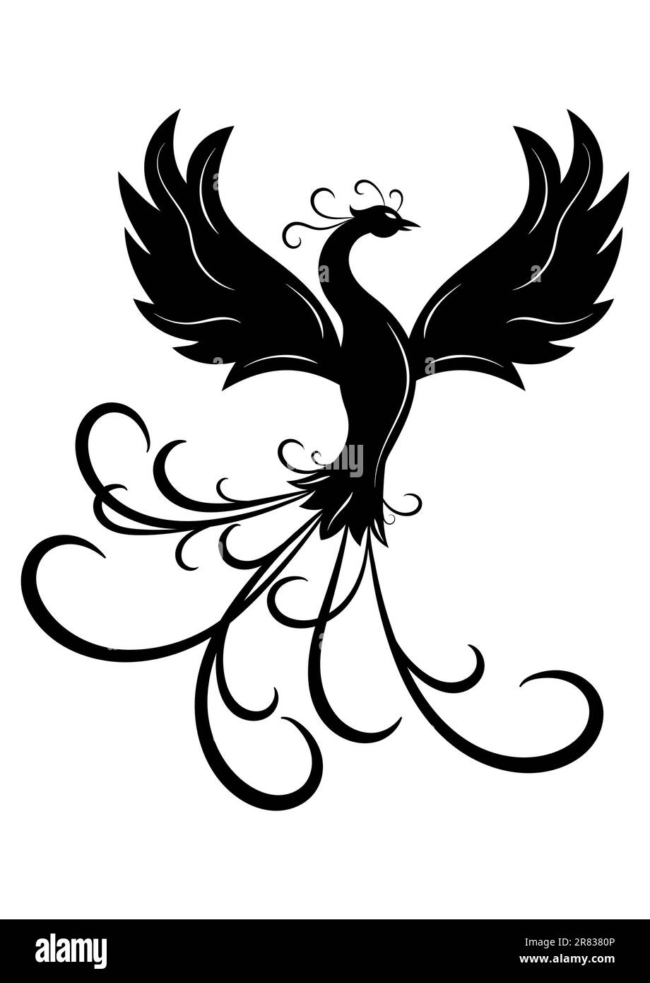 black phoenix bird