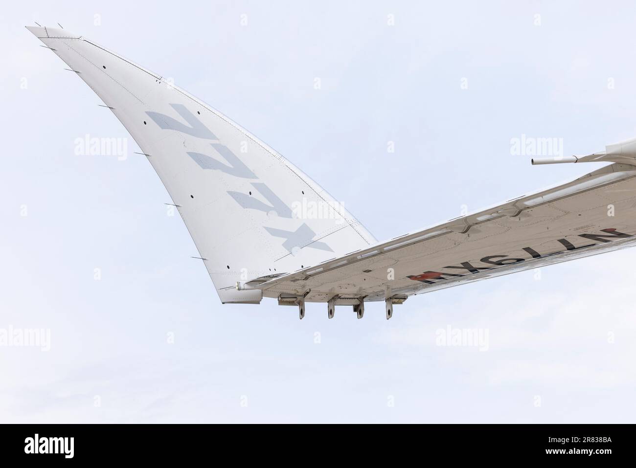Le Bourget, France. 18th June, 2023. The Boeing 777X is the latest ...