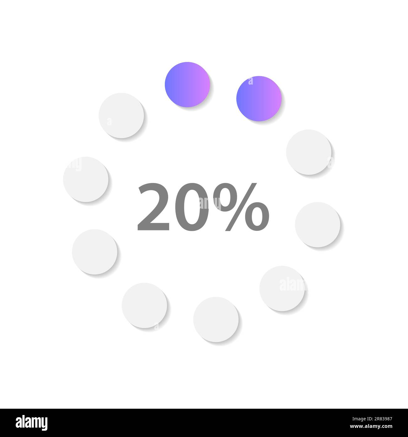 Radial gradient infographic chart design template Stock Vector