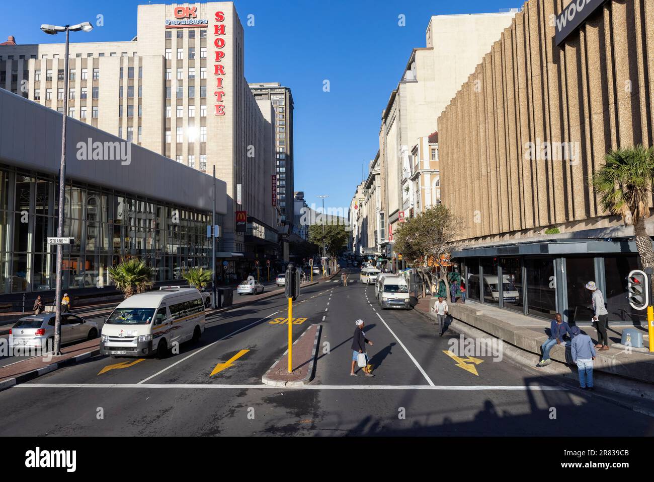 Street scene in city center of Cape Town, South Africa Stock Photo