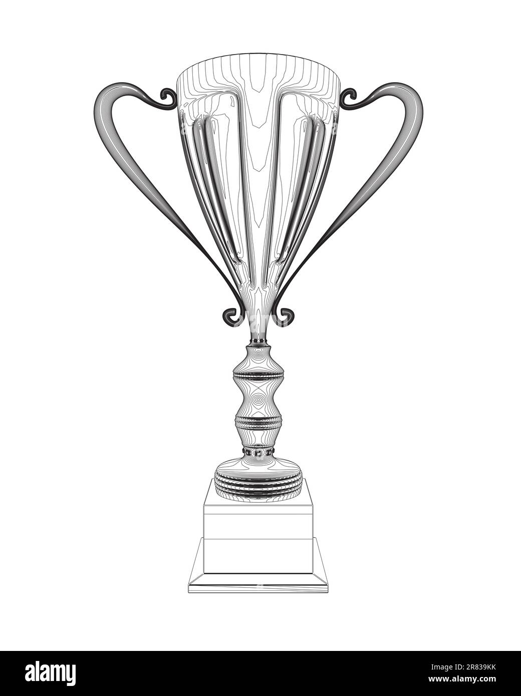 Outline Trophy cup. Winner