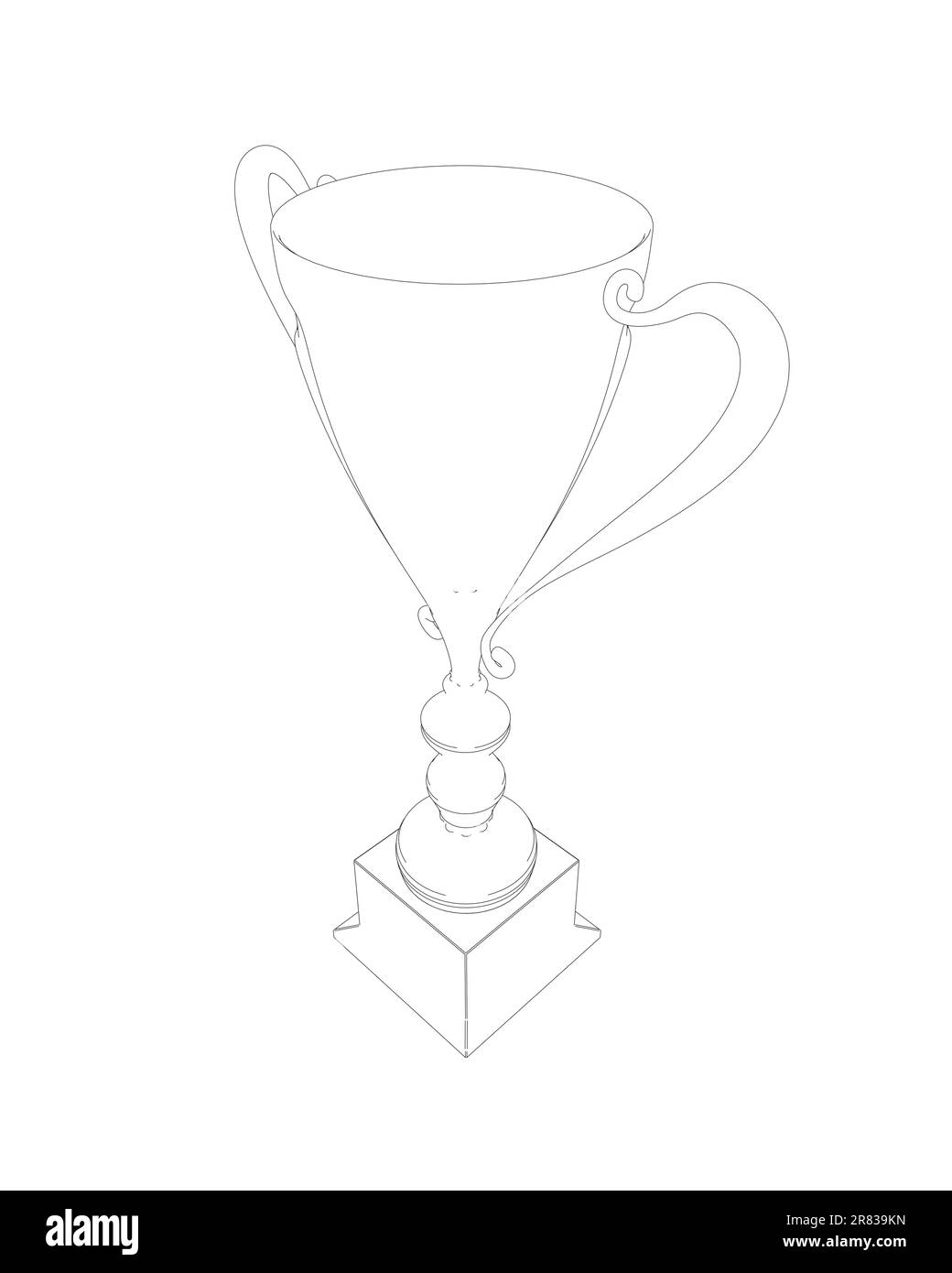 Outline Trophy cup. Winner's trophy icon vector is a symbol of victory