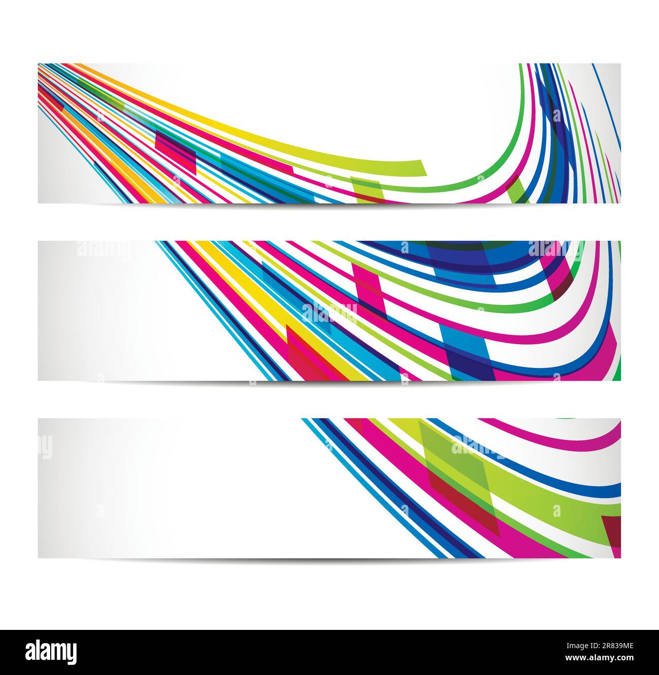 three banners with abstract background Stock Vector