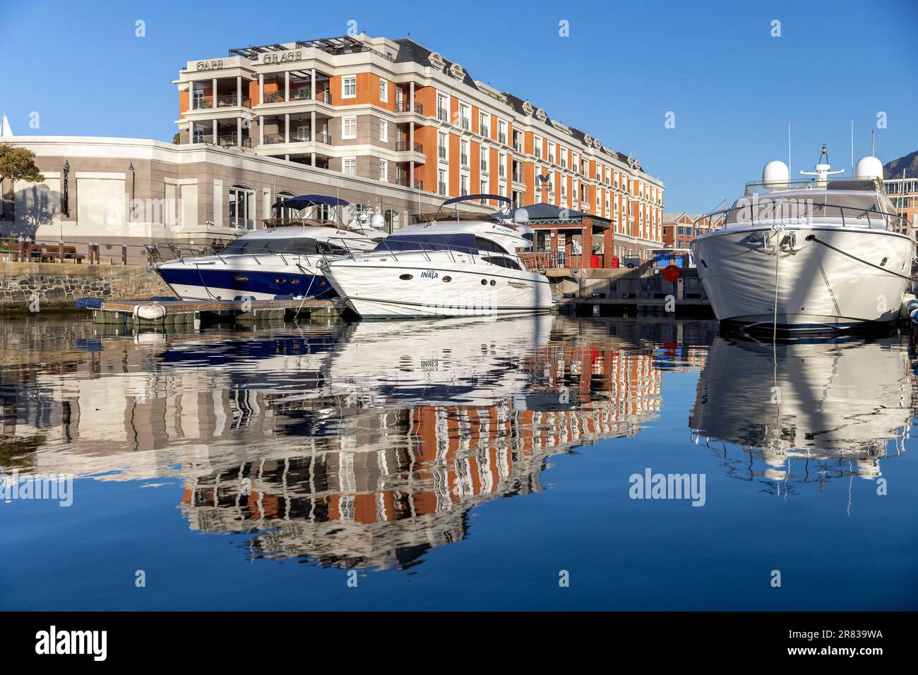 Boats in harbour near Cape Grace Hotel at the V&A Waterfront Cape