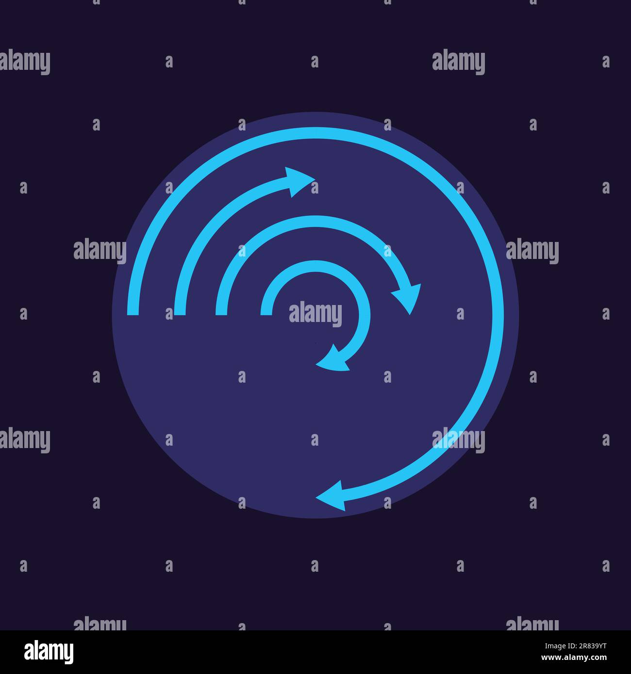 Circular infographic chart design element for dark theme Stock Vector ...