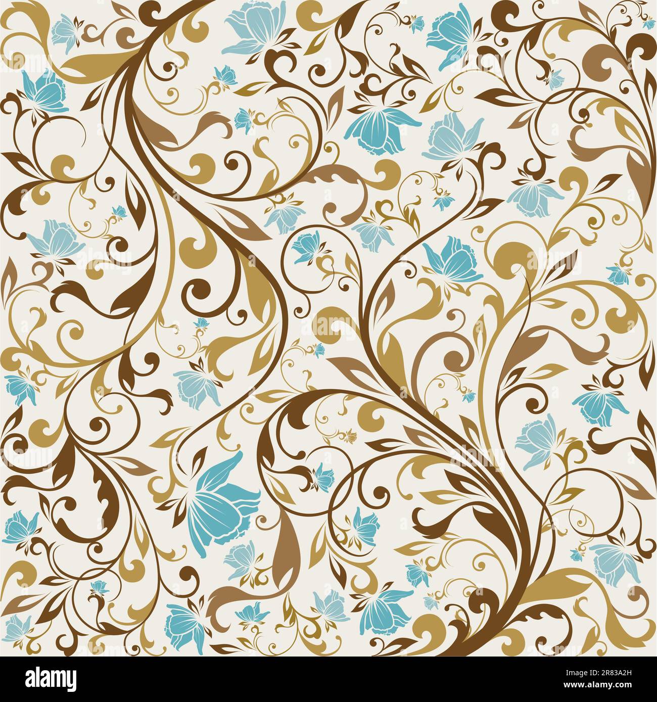 illustration drawing of floral background Stock Vector