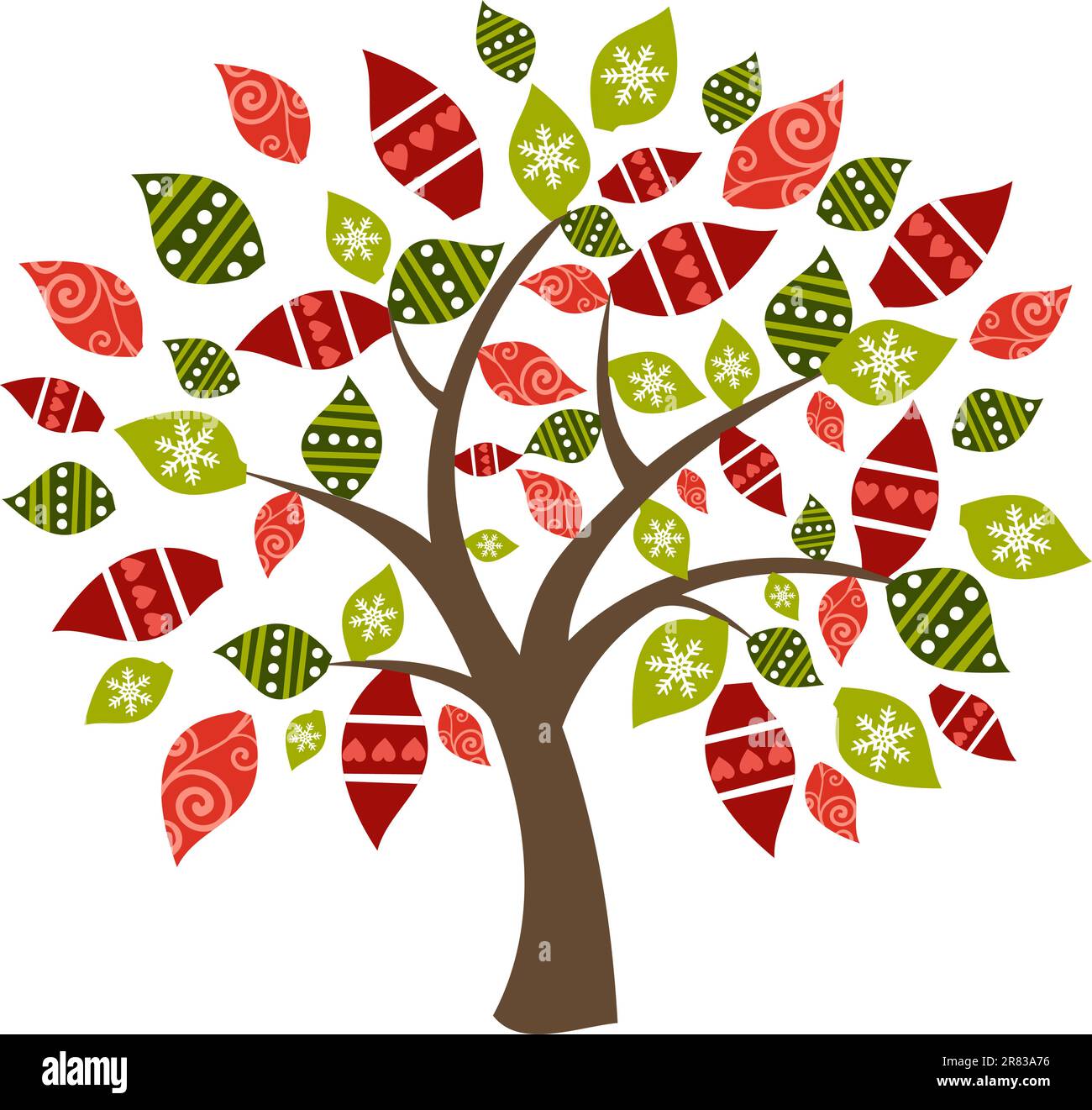 Concept spring time tree compositio. Vector file layered for easy manipulation and custom coloring. Stock Vector