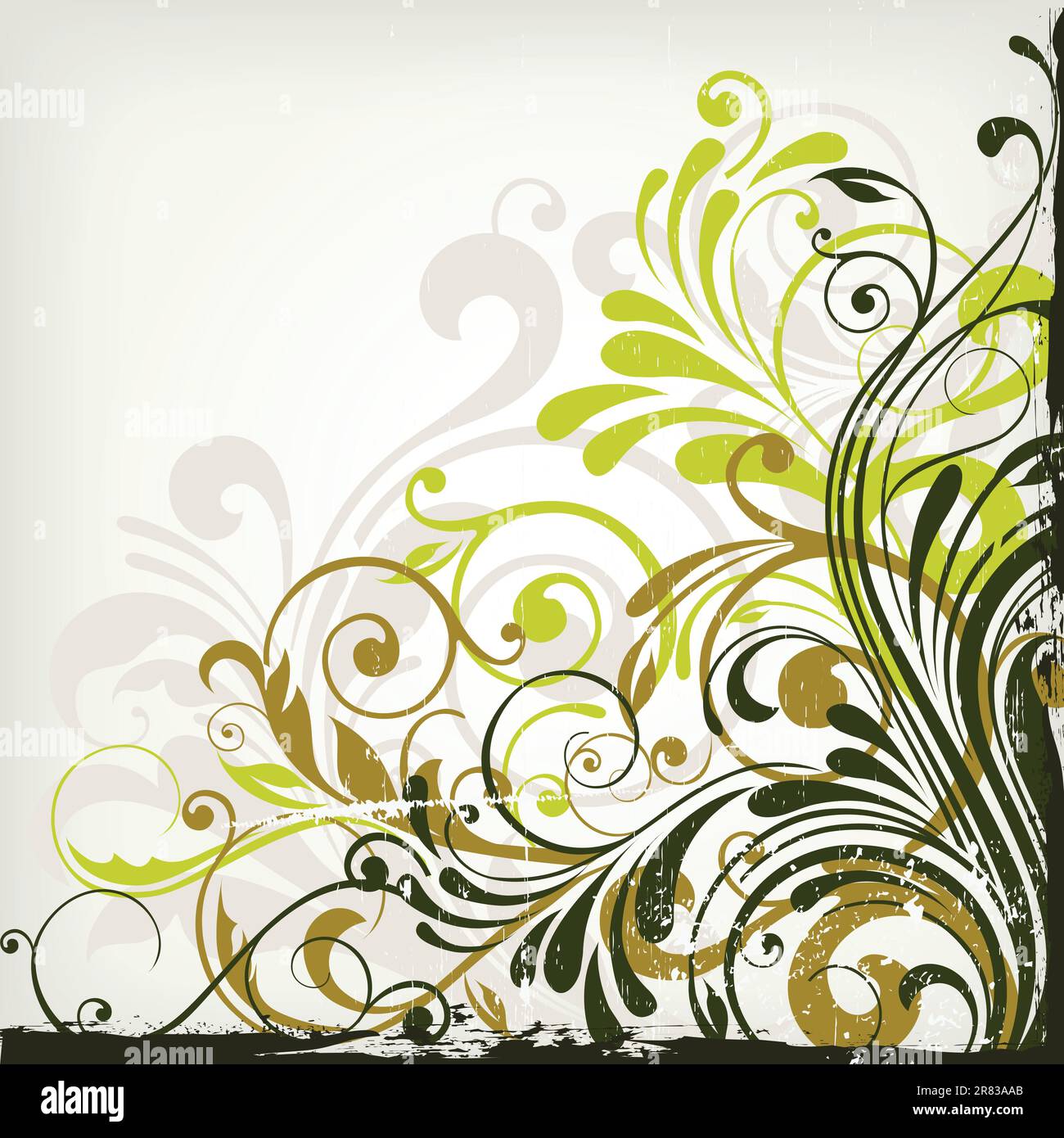 illustration drawing of floral background Stock Vector