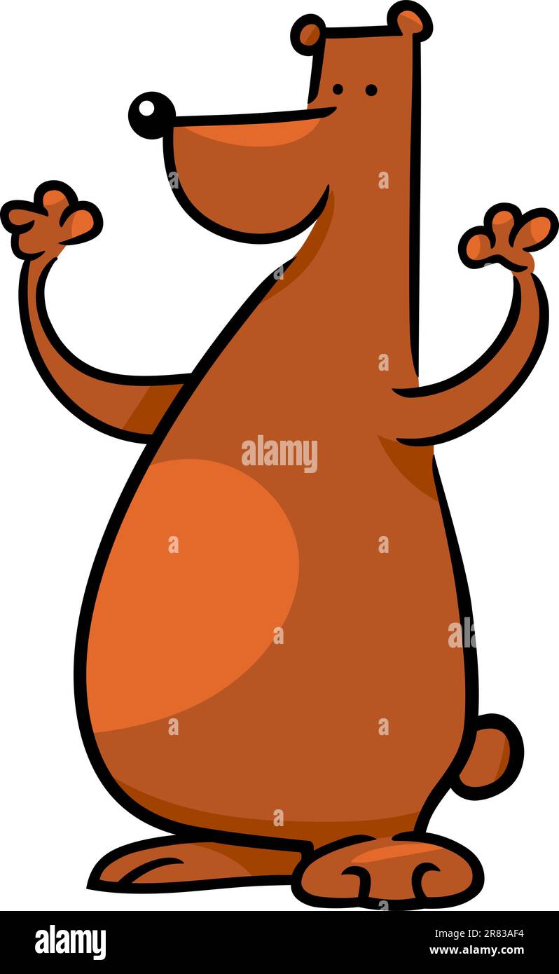 Cartoon Doodle Illustration Of Cute Brown Bear Stock Vector Image And Art