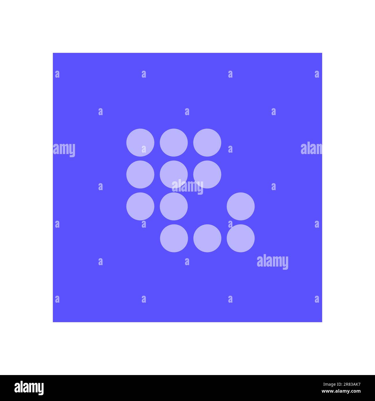 Purple square and dotted symbol vector design element Stock Vector