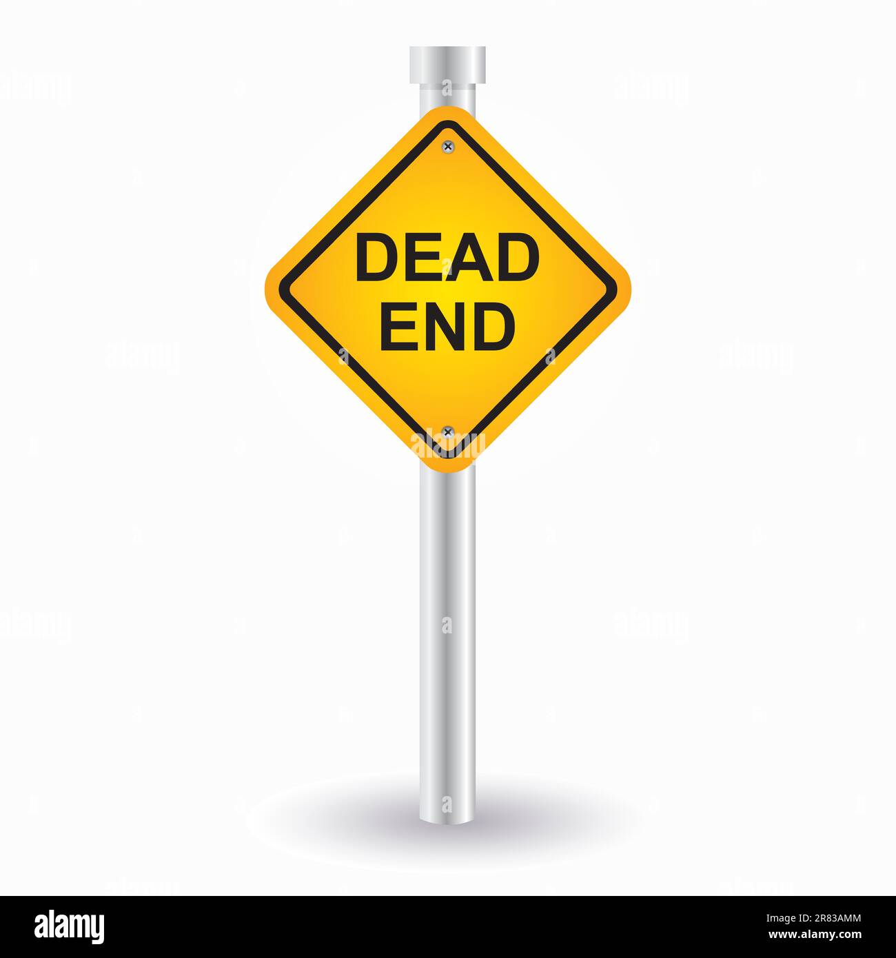 dead end sign Stock Vector