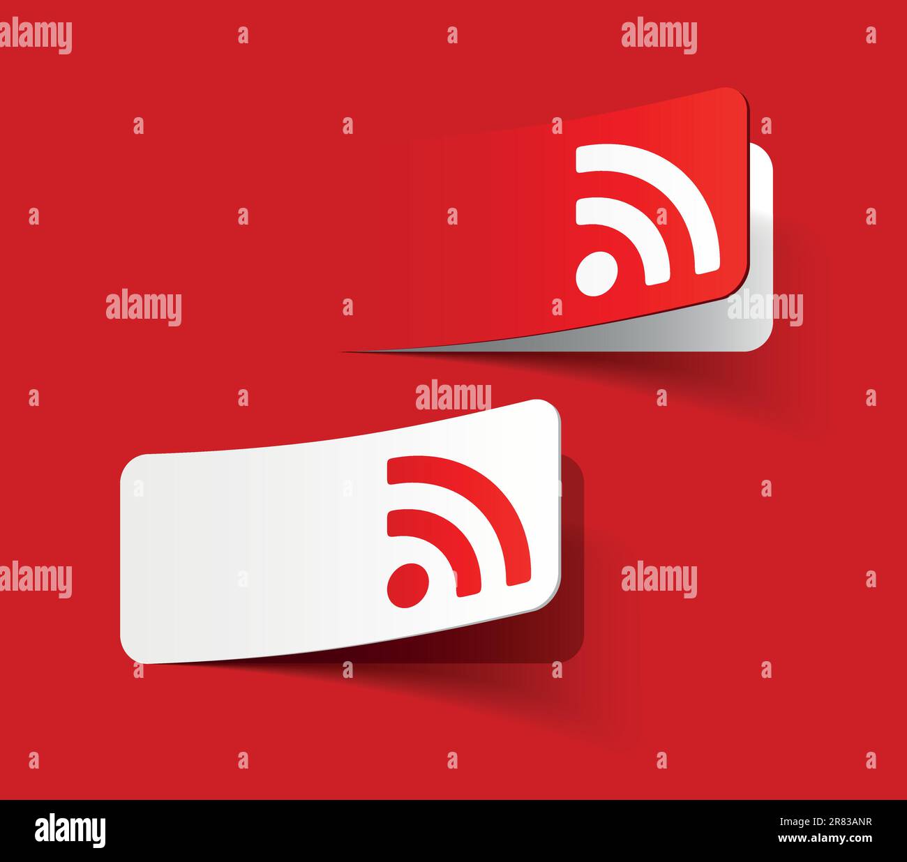 rss sticker Stock Vector