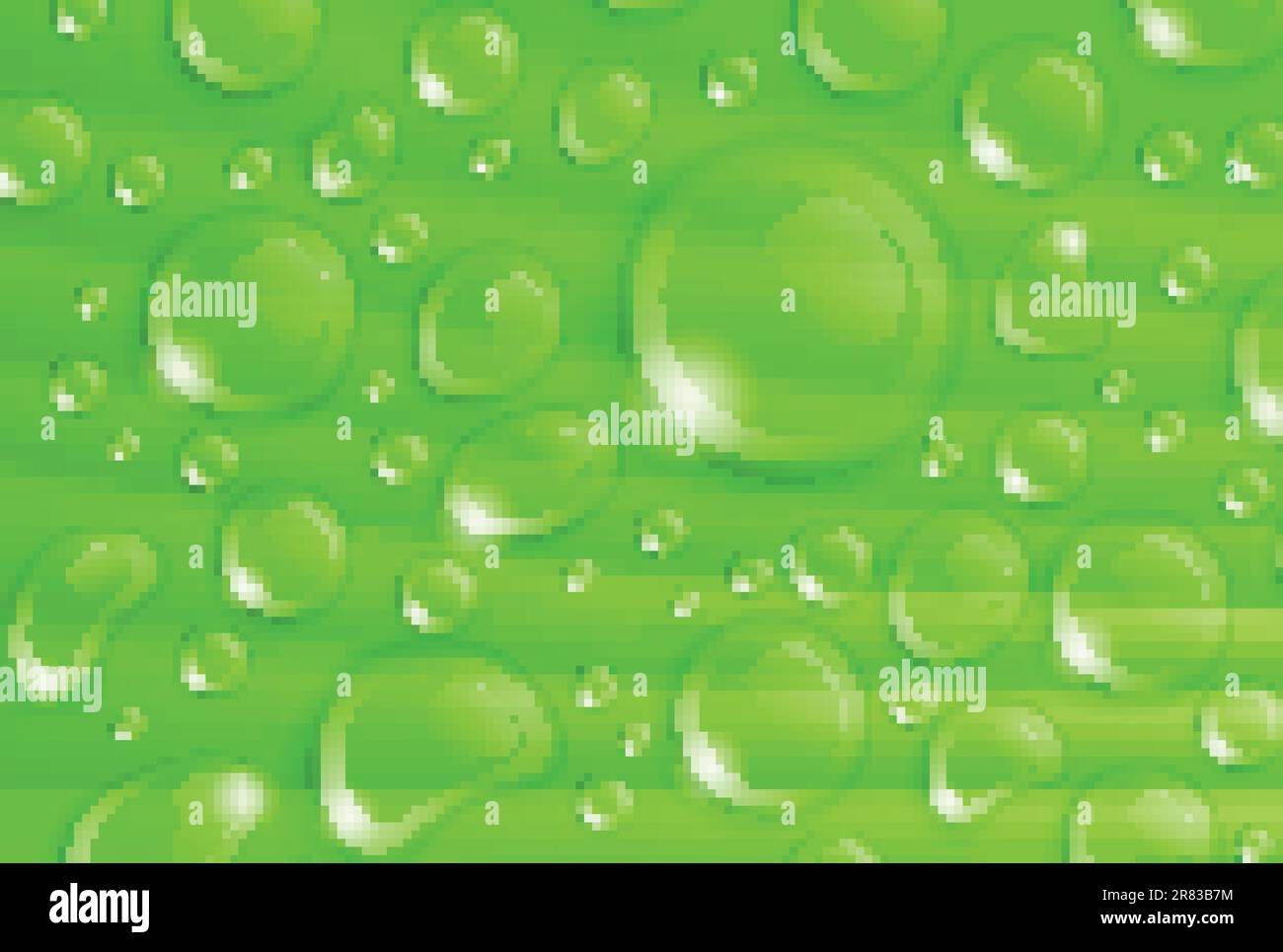 beautiful fresh background with waterdrops on a leaf Stock Vector
