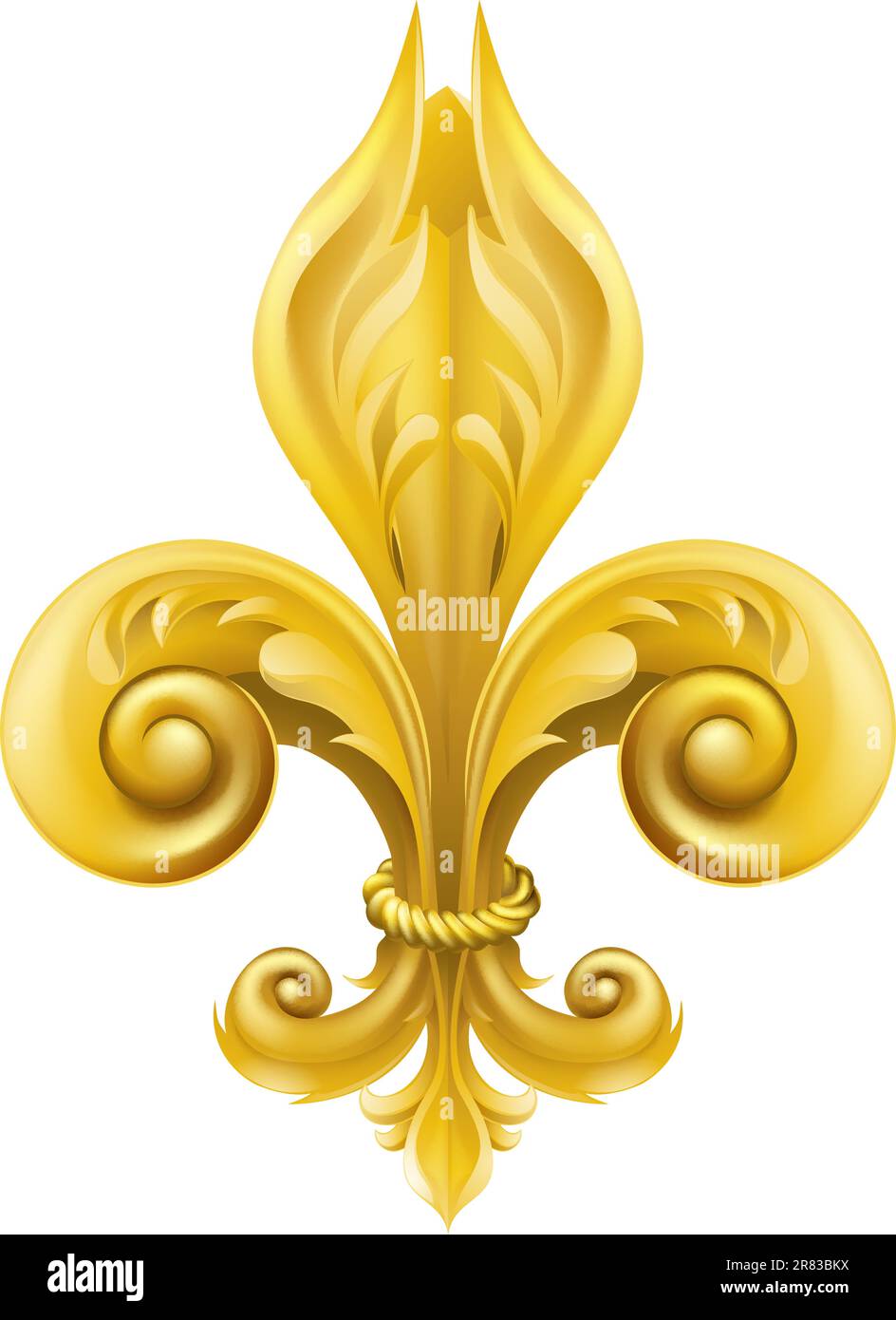 Illustration of a gold fleur-de-lis graphic design element Stock Vector ...