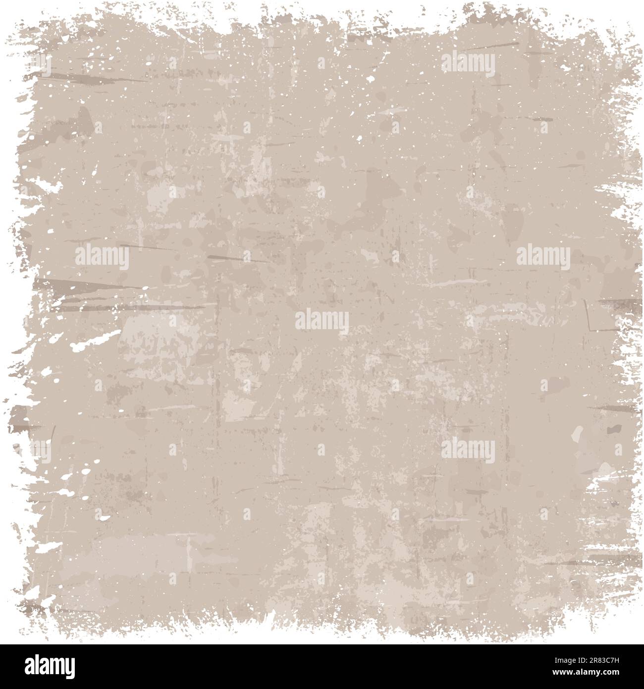 Detailed grunge background with a white splatter border Stock Vector