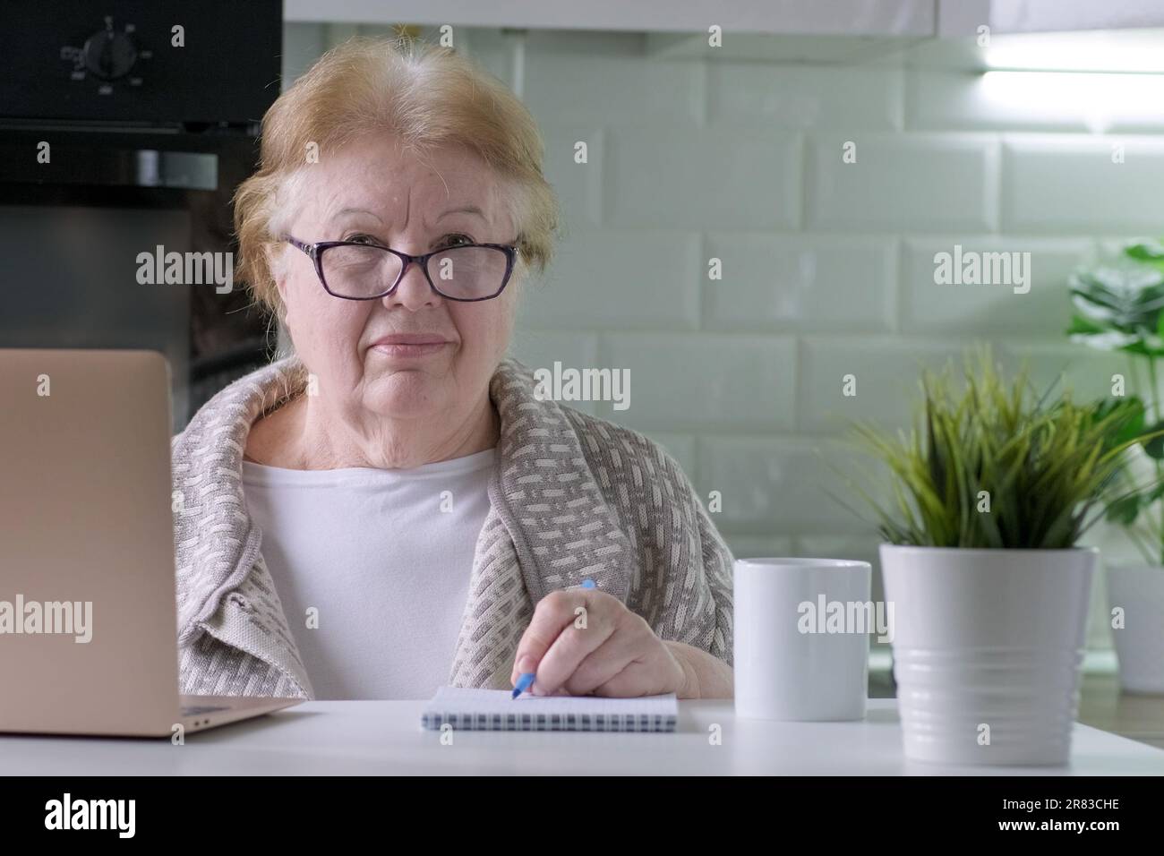 Portrait elderly woman glasses hi-res stock photography and images - Alamy