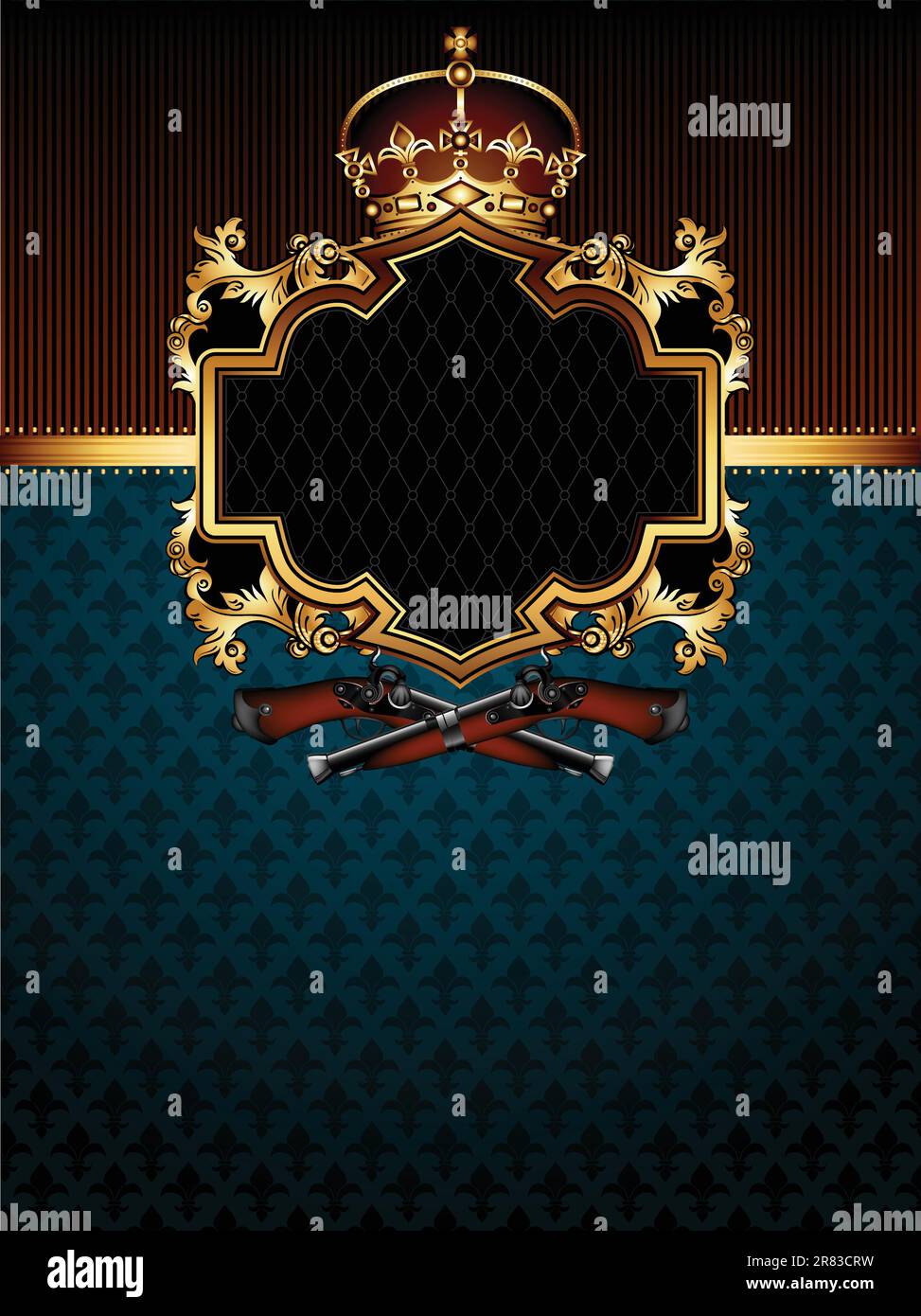 ornate frame, this illustration may be useful as designer work Stock Vector