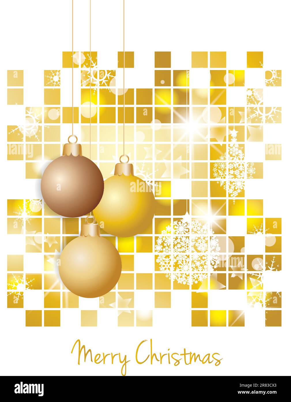 Christmas decorations of gold on a white background Stock Vector Image ...