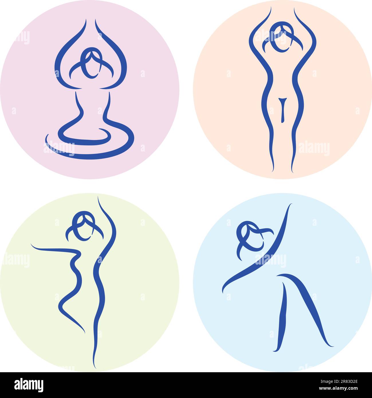 Yoga for beginners poses stick figure set Stock Vector Image & Art - Alamy