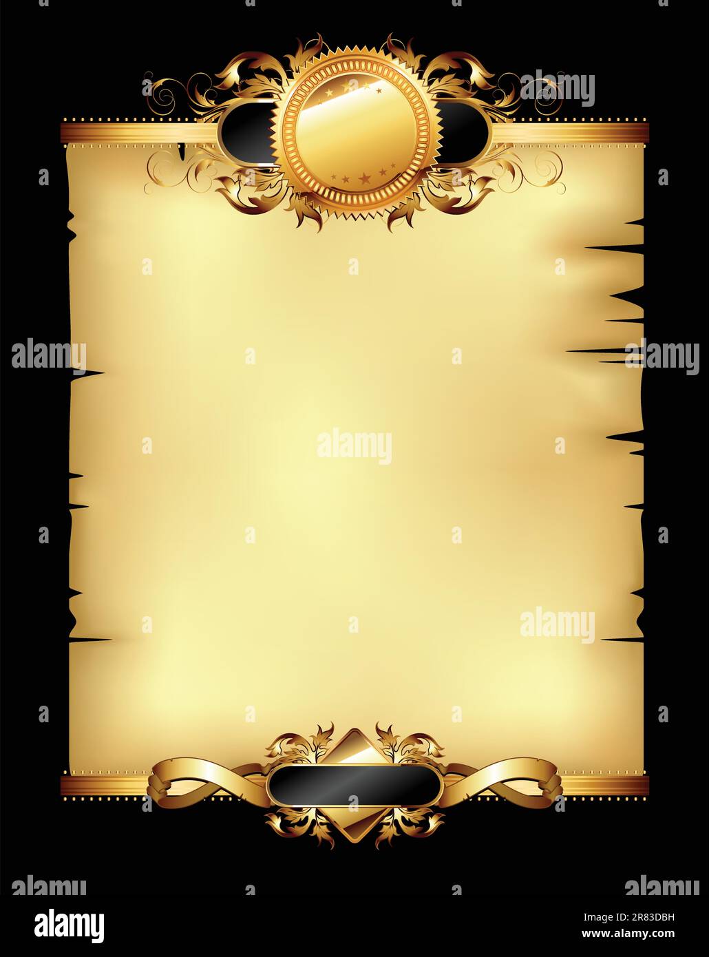 ornate frame, this illustration may be useful as designer work Stock Vector