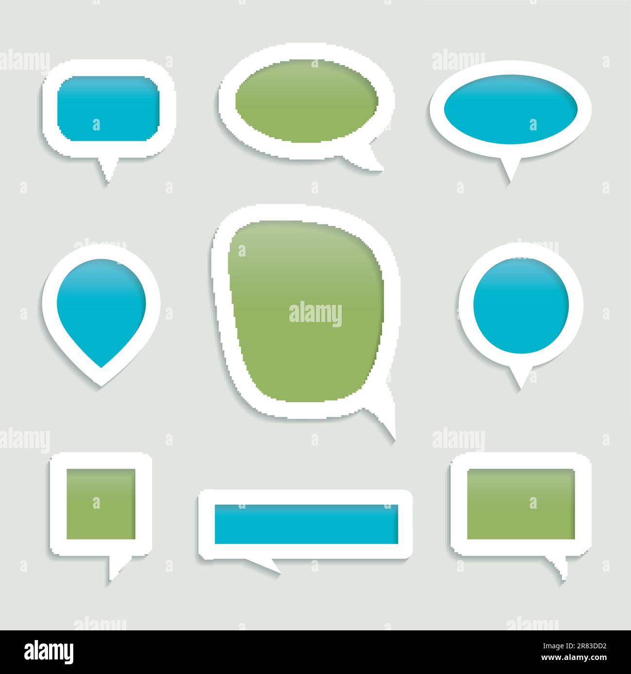 Set of bubbles for speech. Vector illustration. Stock Vector