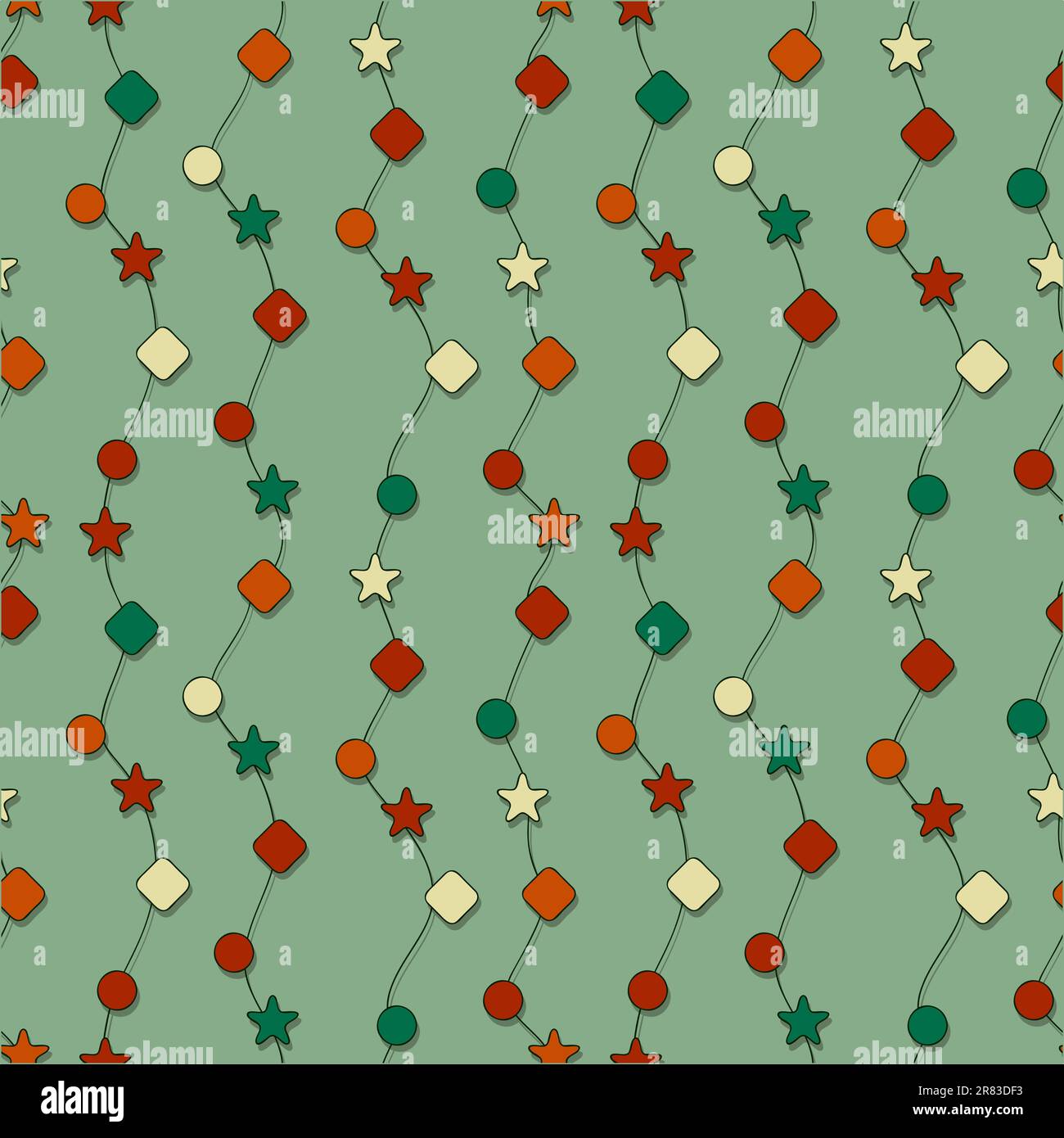 vector seamless christmas wraipping paper pattern,  eps 8 Stock Vector