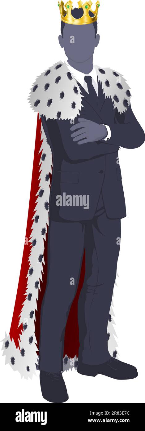 Man dressed as a king Stock Vector Images - Alamy