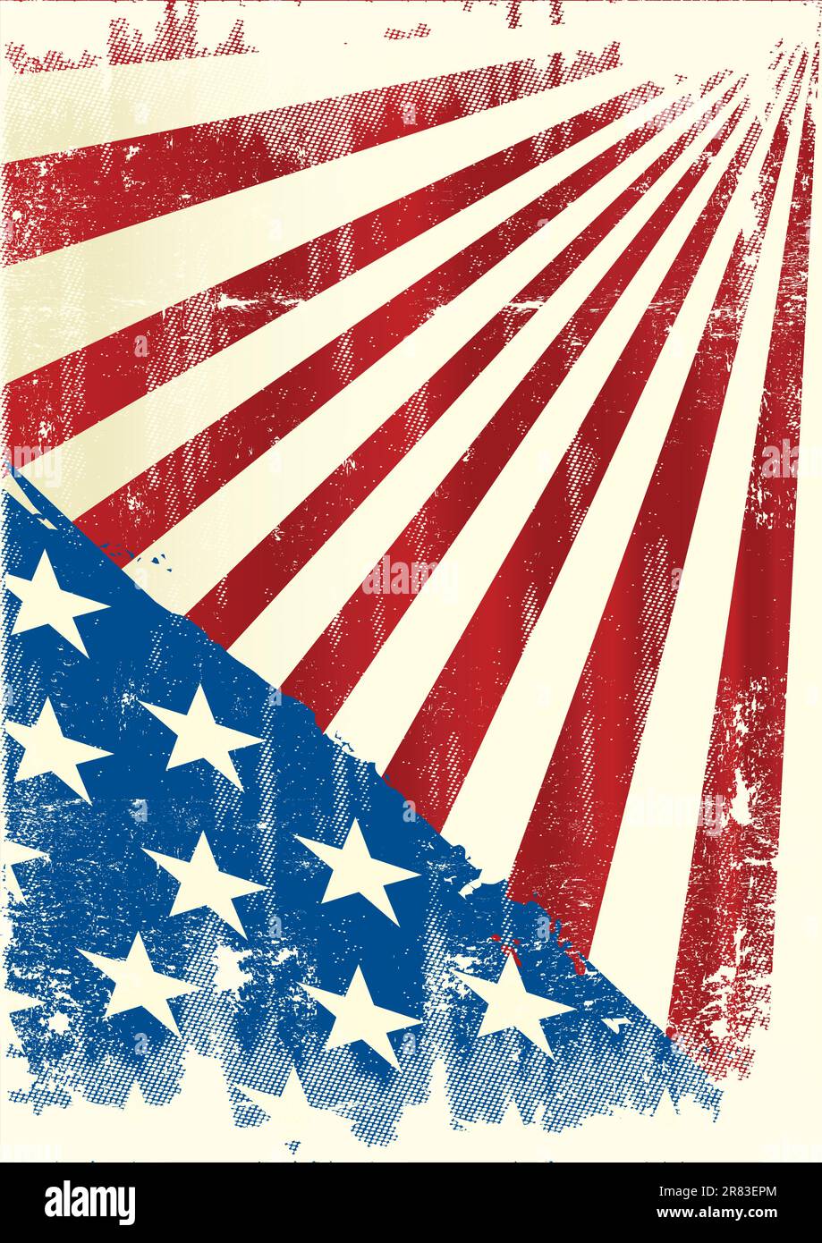an american grunge background for a poster Stock Vector