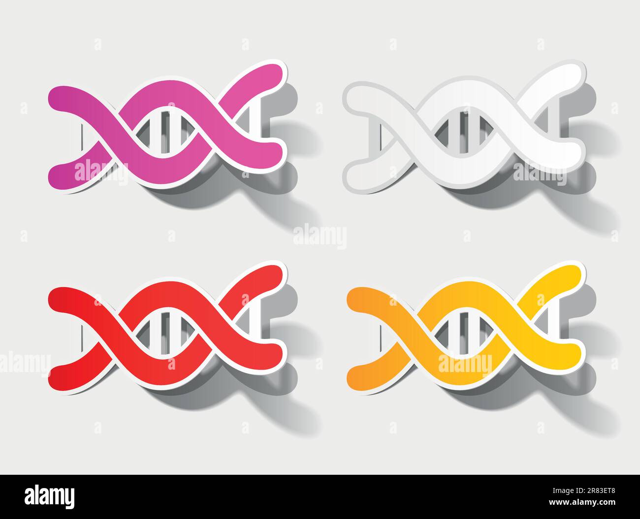 molecule in the form of a sticker Stock Vector