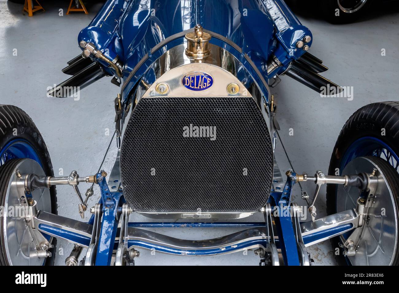 Vintage Delage Aero Engine racing car at the Flywheel event at Bicester