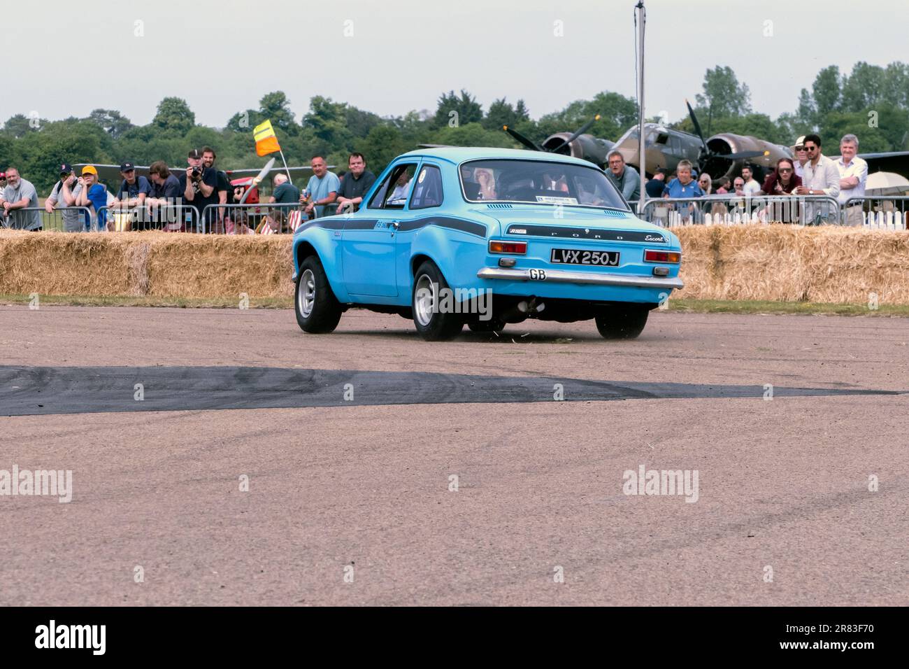 Ford Escort MK1 Rally cars at the Flywheel event at Bicester Heritage 2023 Stock Photo