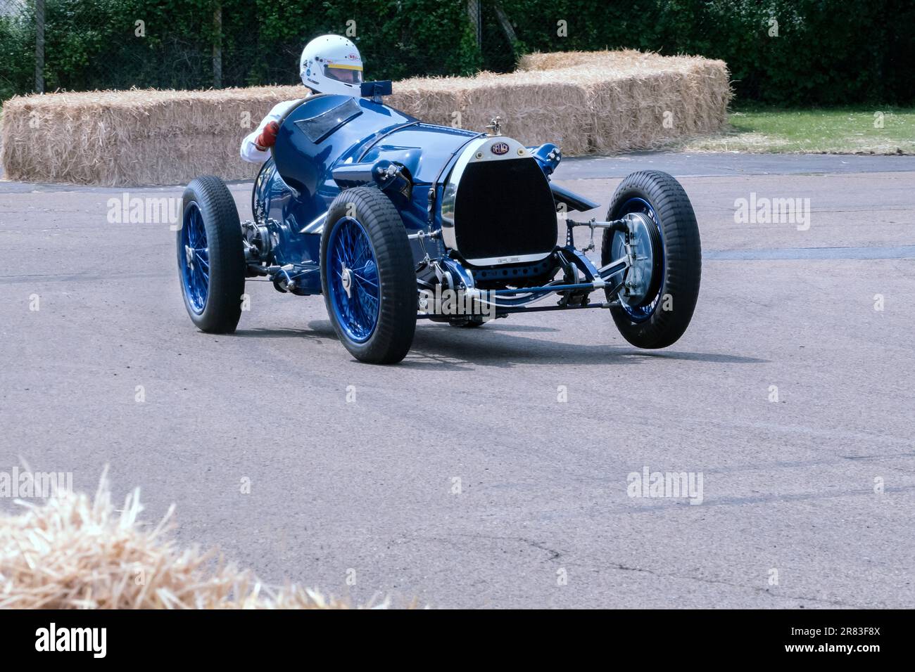 Vintage Delage Aero Engine racing car at the Flywheel event at Bicester