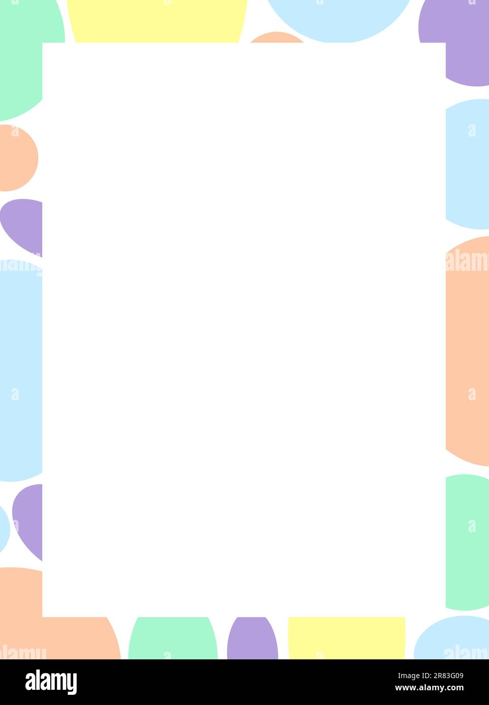 Square template with colored frame. Vector image Stock Vector Image